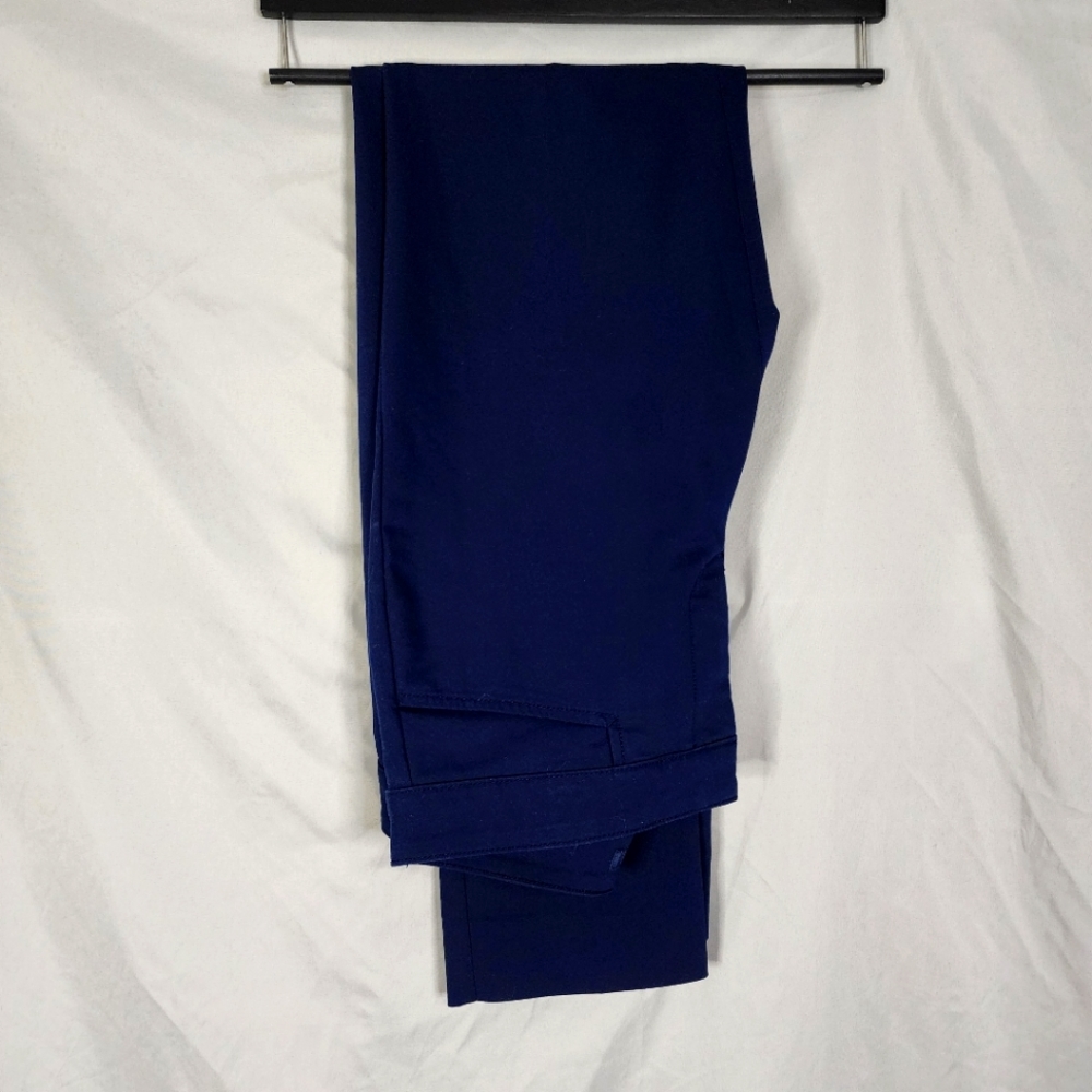 CHAPS Size 4 Classic Navy Cotton Blend Twill Straight Leg Modern Chino Pants